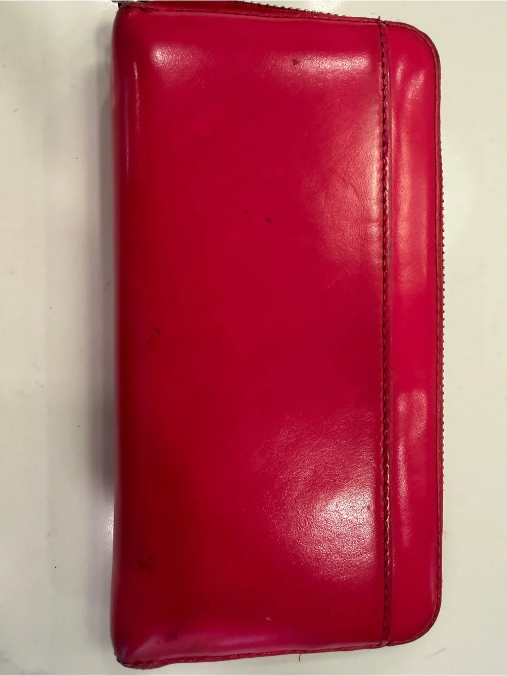 Kate Spade Hot Pink Leather Zip Wallet